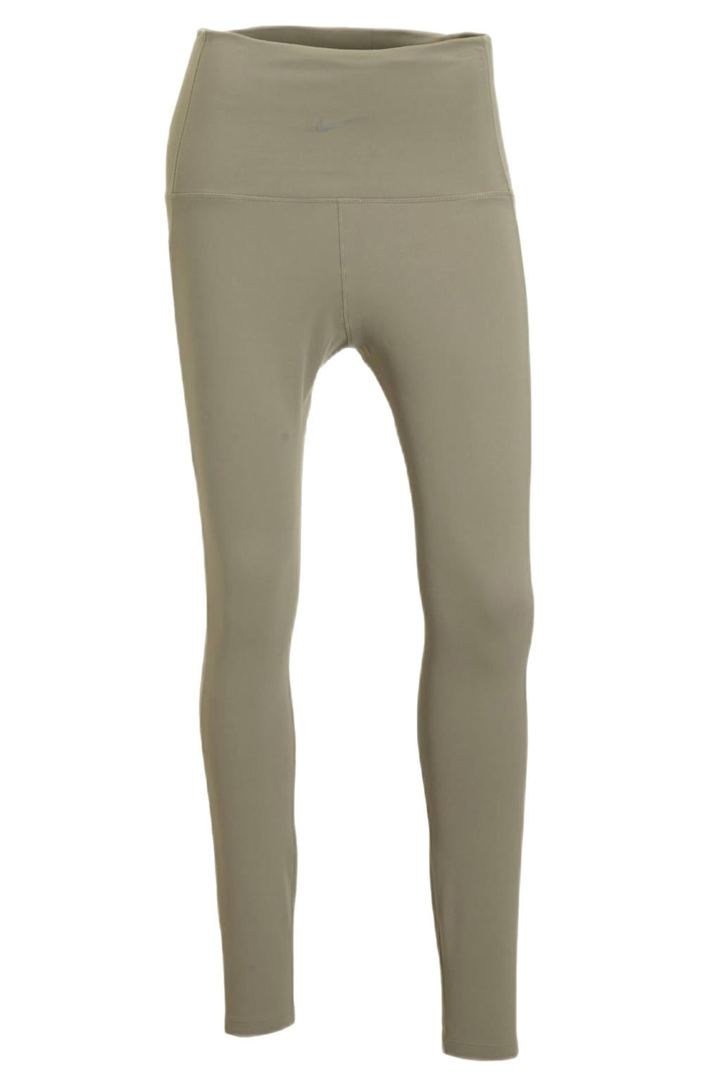 Lichtgroene dames Nike sportlegging One van polyester met slim fit en regular waist