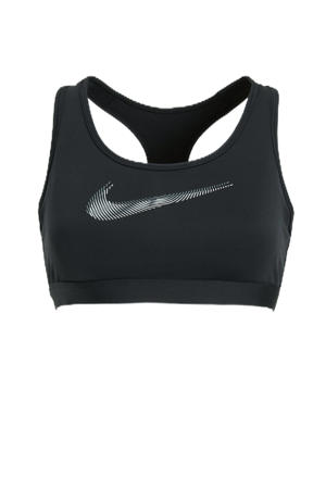 level 2 sportbh  Swoosh zwart