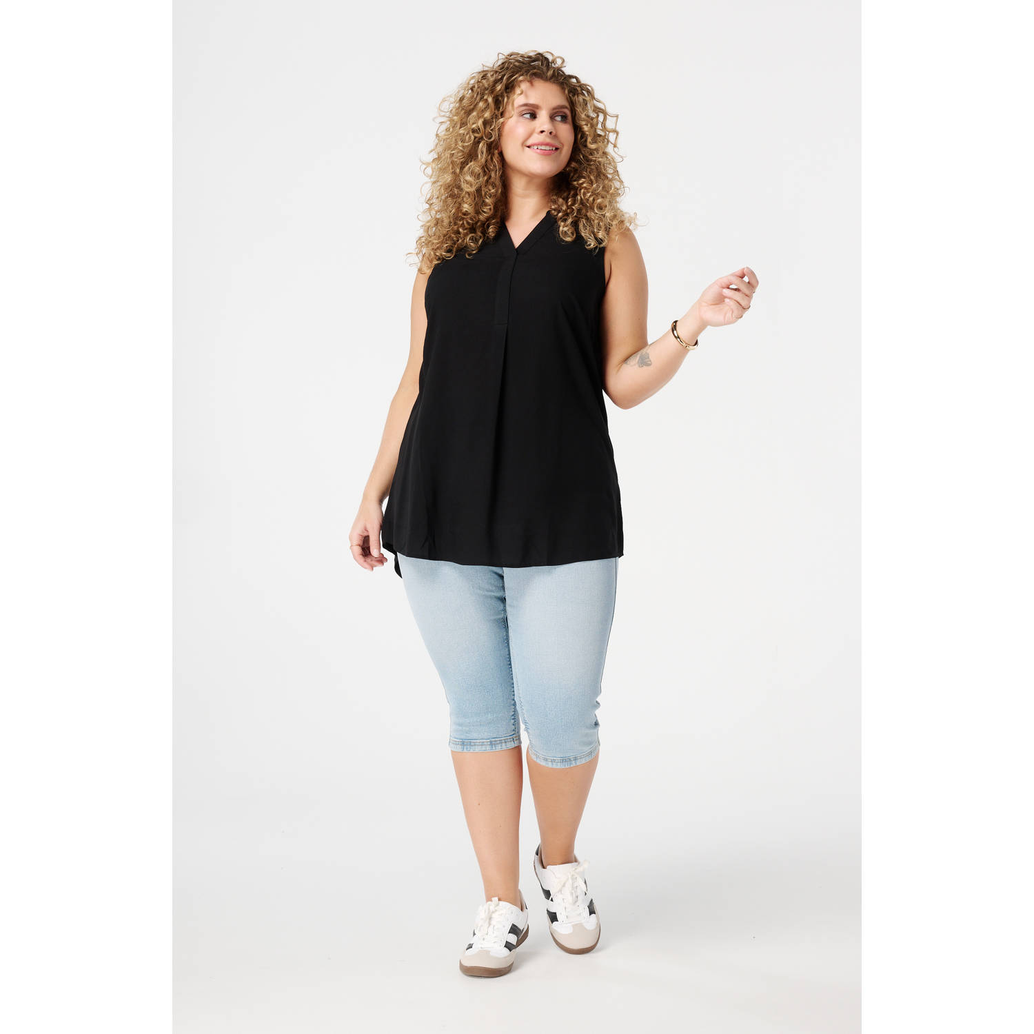 MS Mode mouwloze top zwart