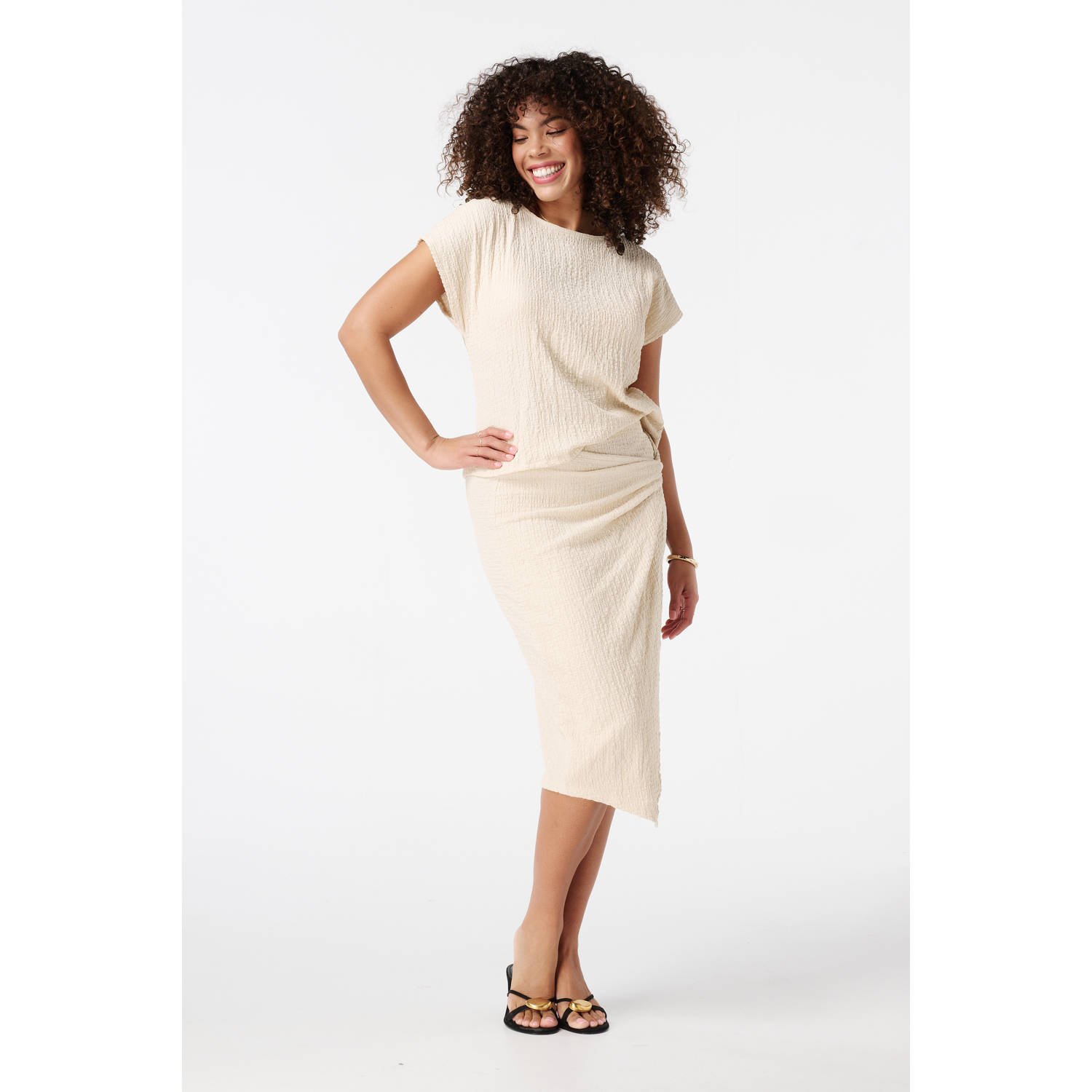 MS Mode midi rok ecru
