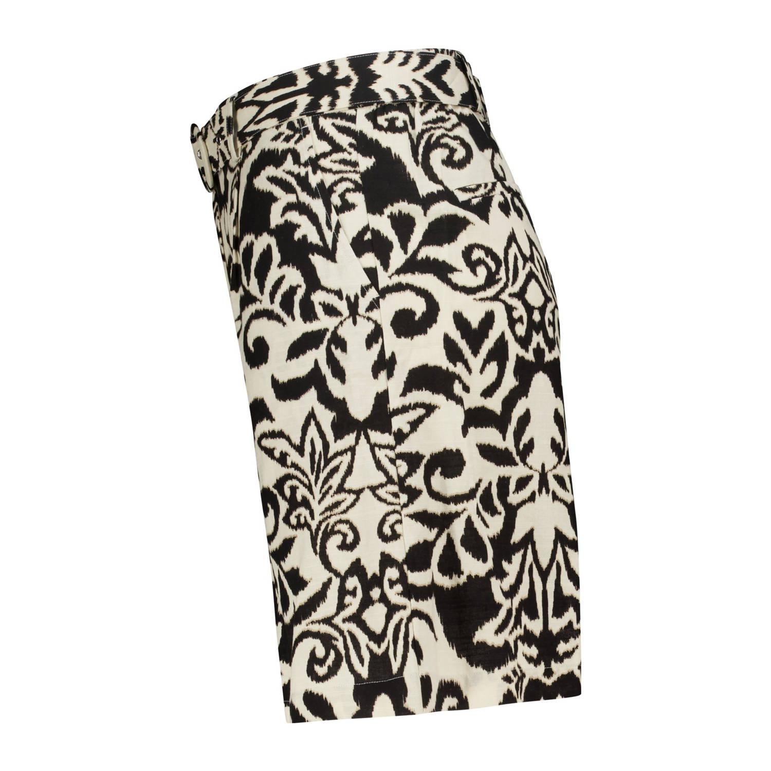 MS Mode straight regular waist casual short zwart