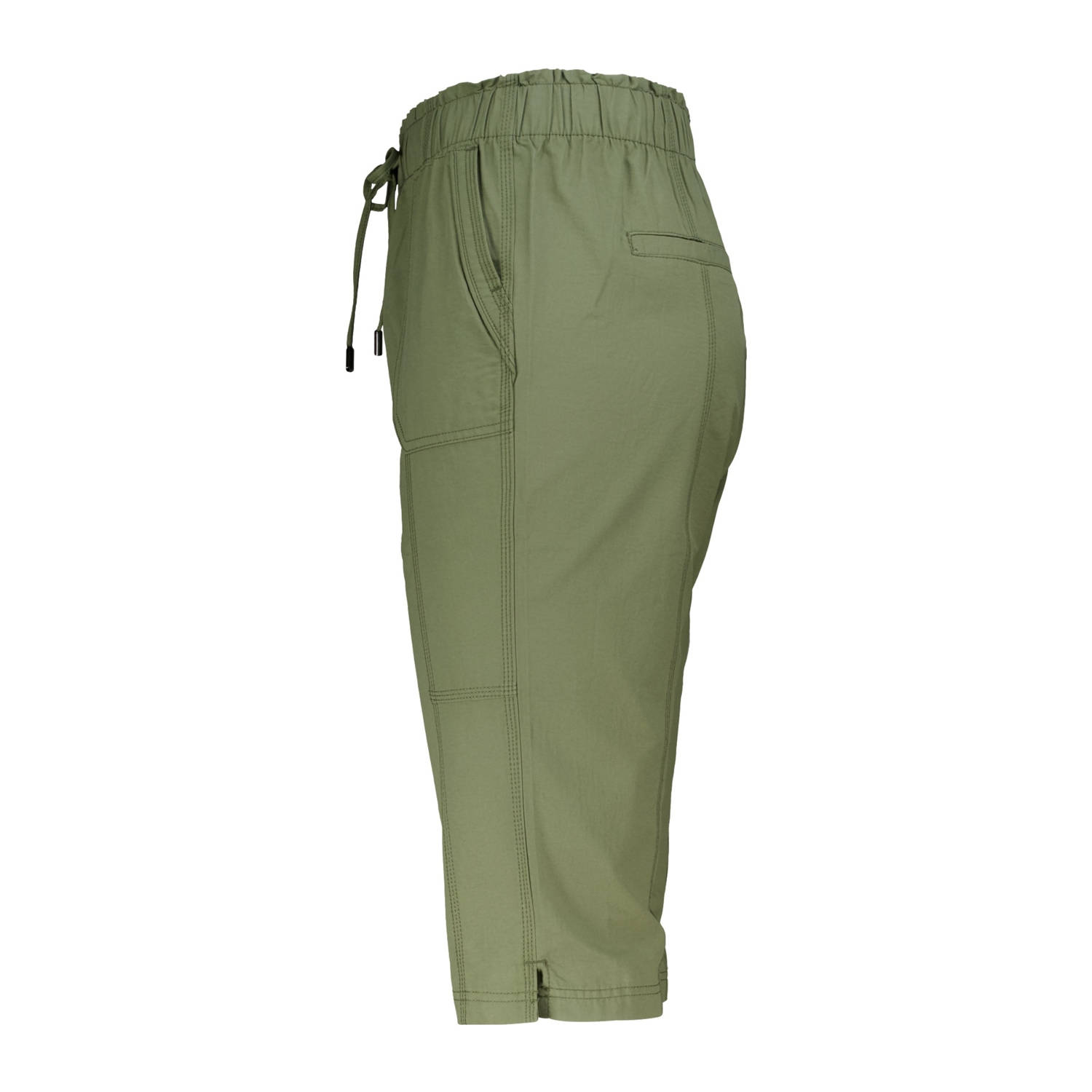 MS Mode straight regular waist broek kaki