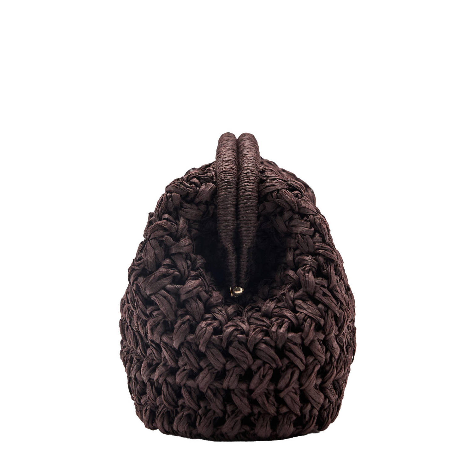 Mango clutch donkerbruin