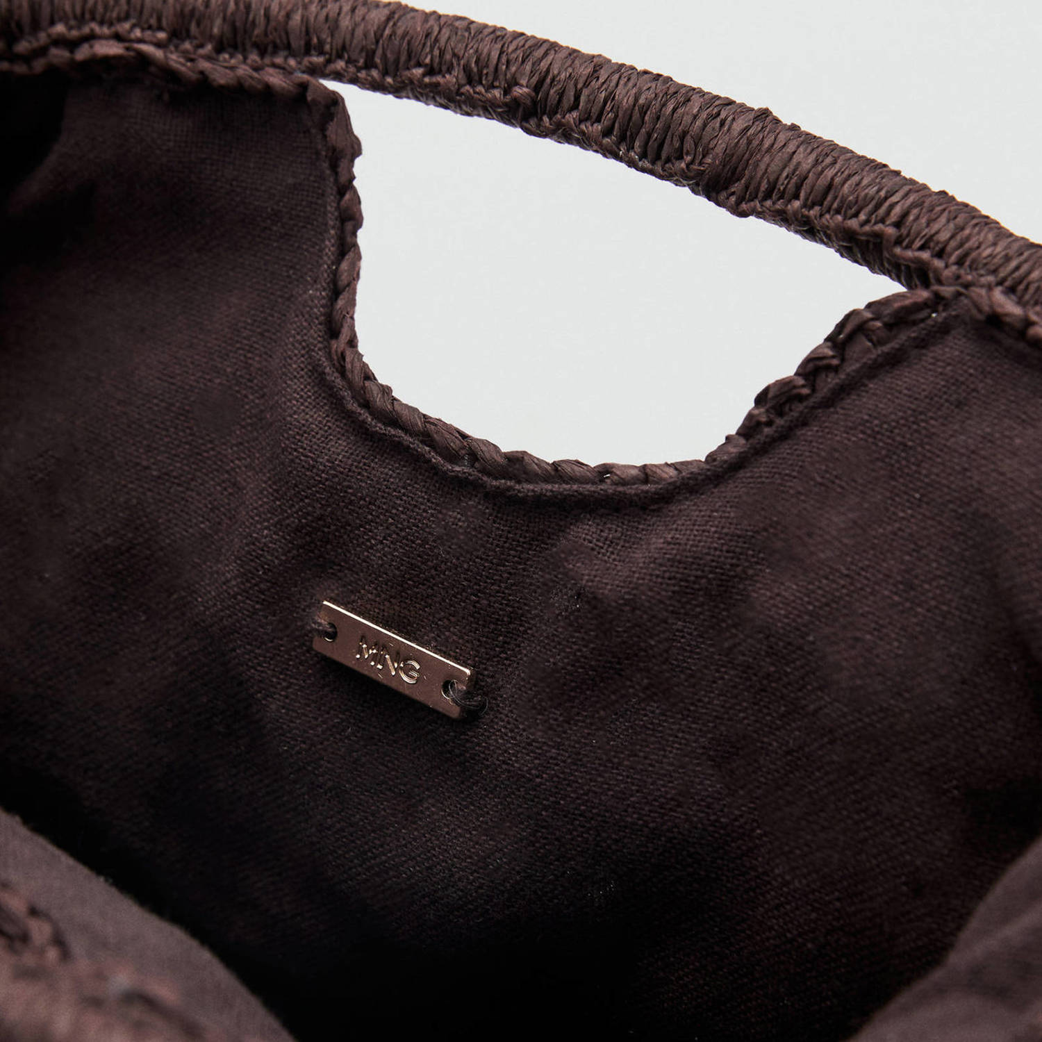 Mango clutch donkerbruin