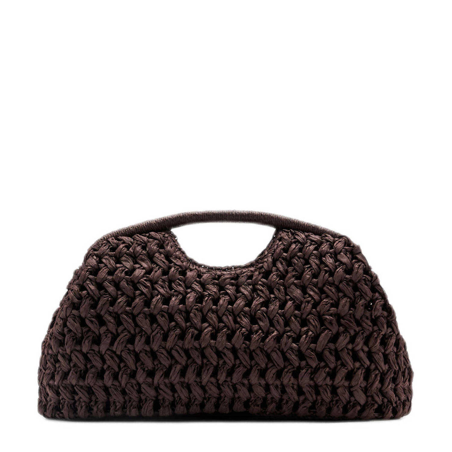 Mango clutch donkerbruin