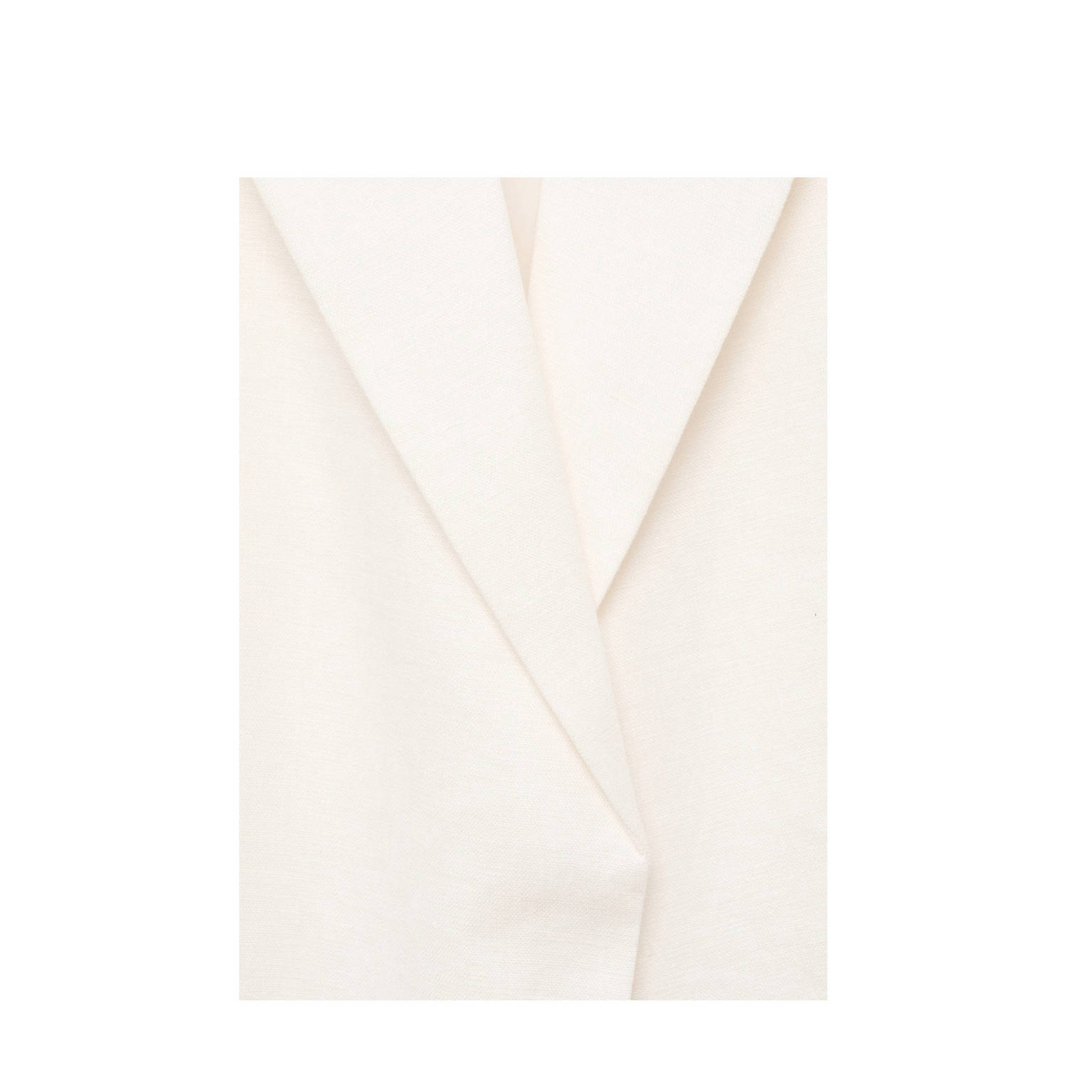 Mango linnen gilet wit