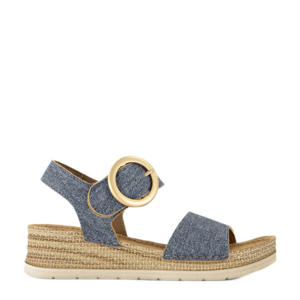   denim sleehakken blauw