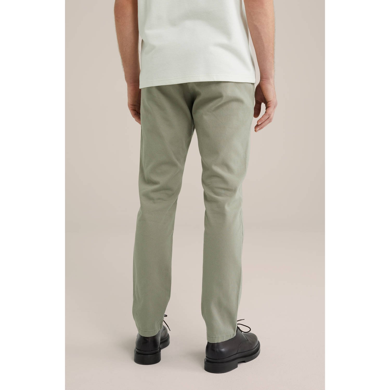 WE Fashion slim chino kaki