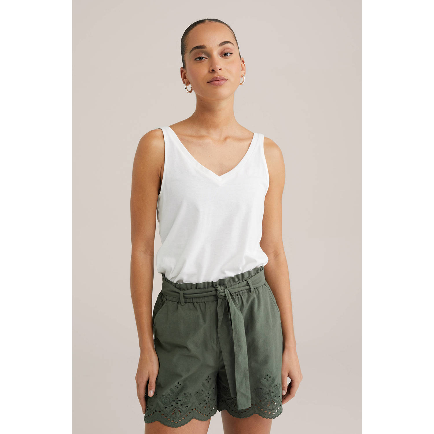 WE Fashion singlet wit
