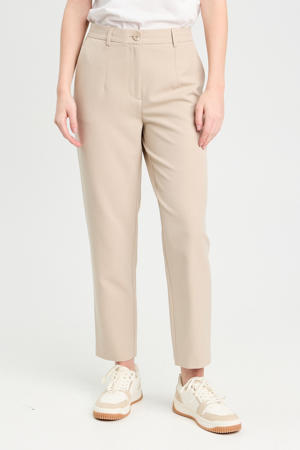 high waist broek beige