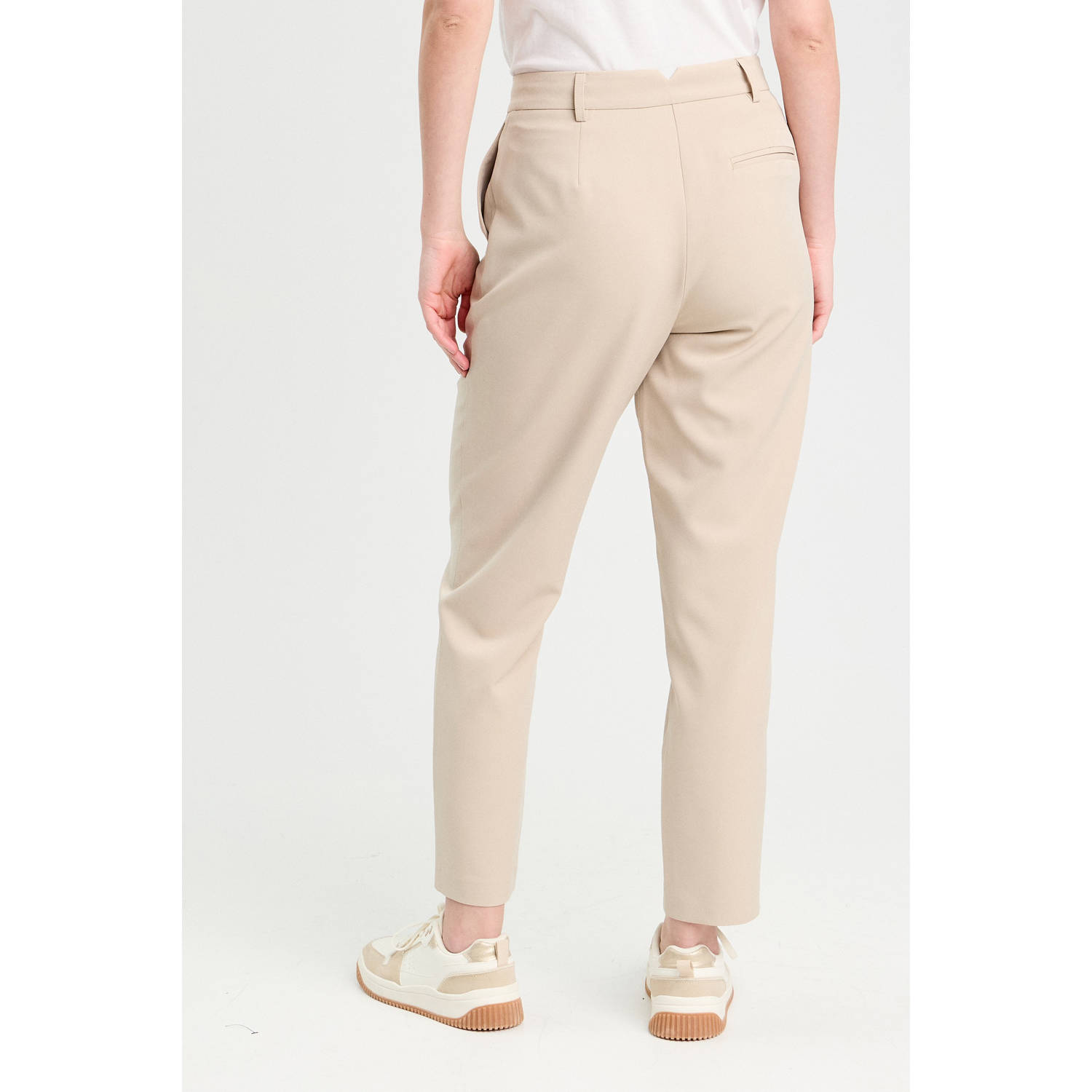 Cache high waist broek beige