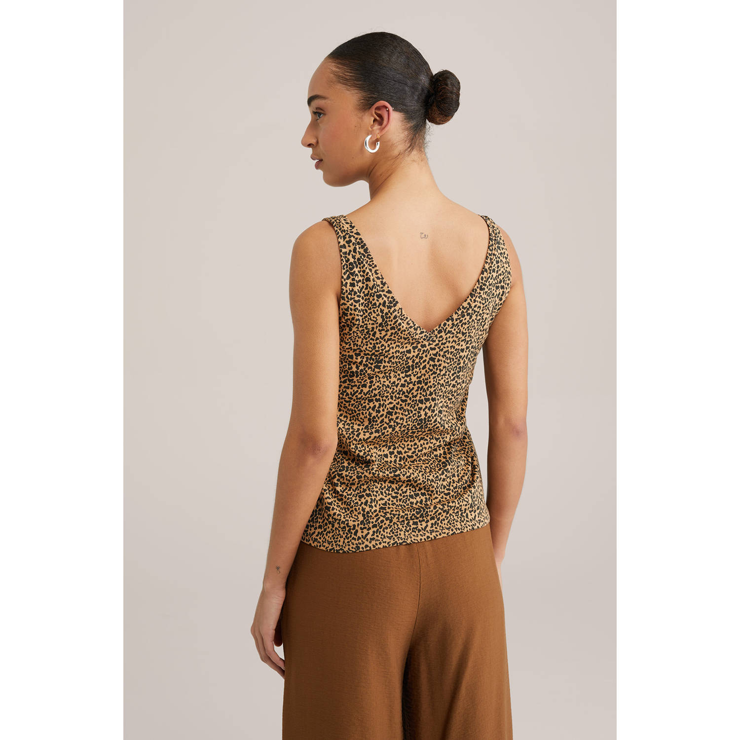 WE Fashion singlet lichtbruin