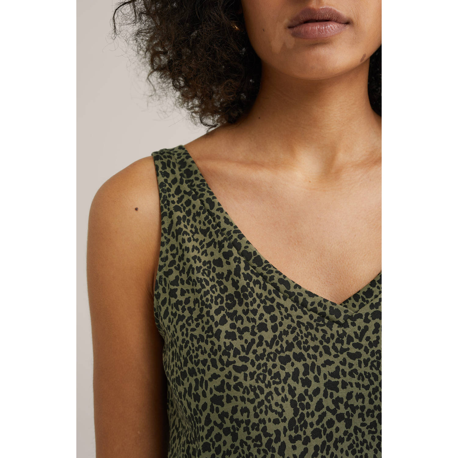 WE Fashion singlet olijfgroen