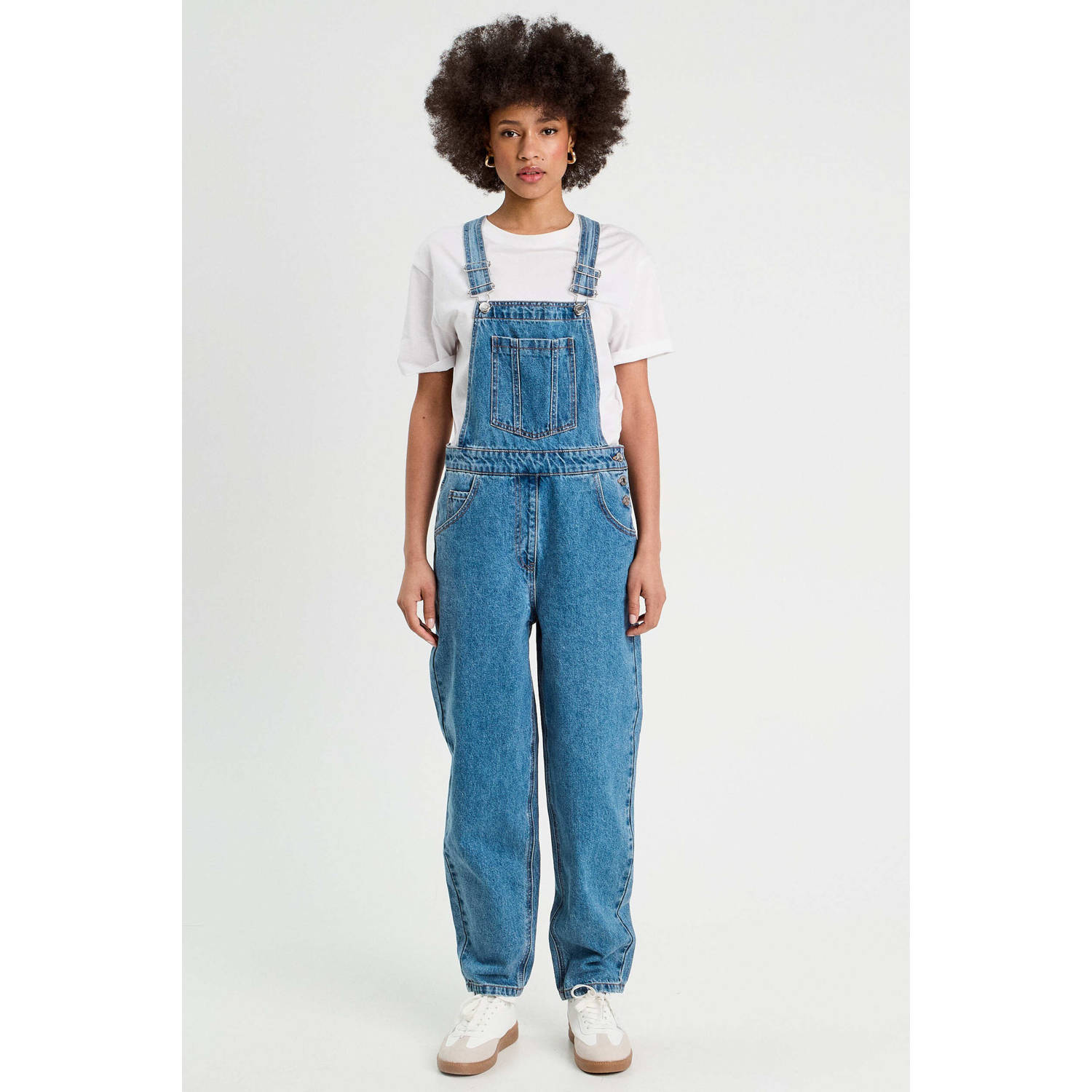 Cache mom jumpsuit medium blue denim