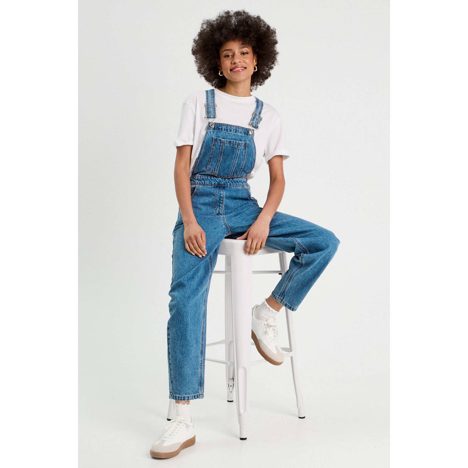 Cache mom jumpsuit medium blue denim