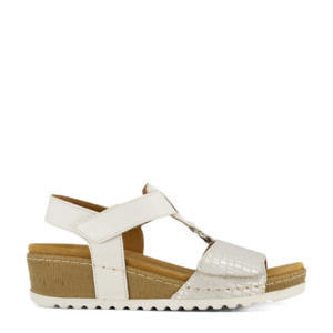  comfort leren sandalen zilver