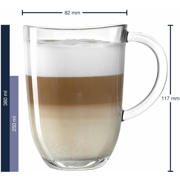 thumbnail: Leonardo Latte Macchiato Glazen - Napoli 380 ml - 6 stuks - Hittebestendig