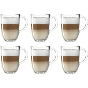 Latte Macchiato Glazen - Napoli 380 ml - 6 stuks - Hittebestendig