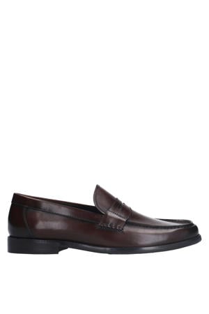 leren loafers donkerbruin