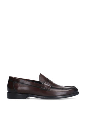   leren loafers donkerbruin