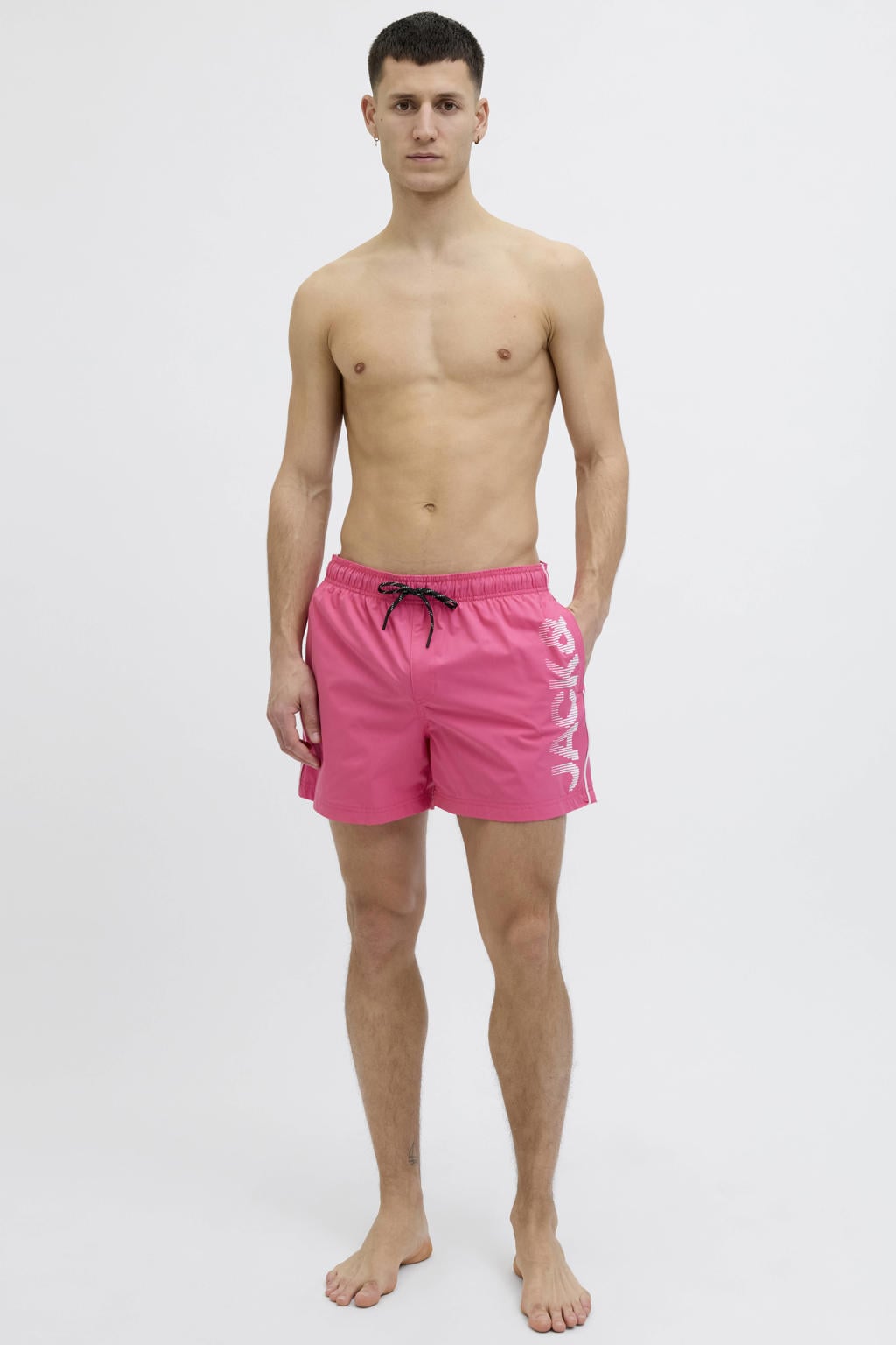 JACK & JONES PANTS STUDIO zwemshort JPSTMAUI met logo roze