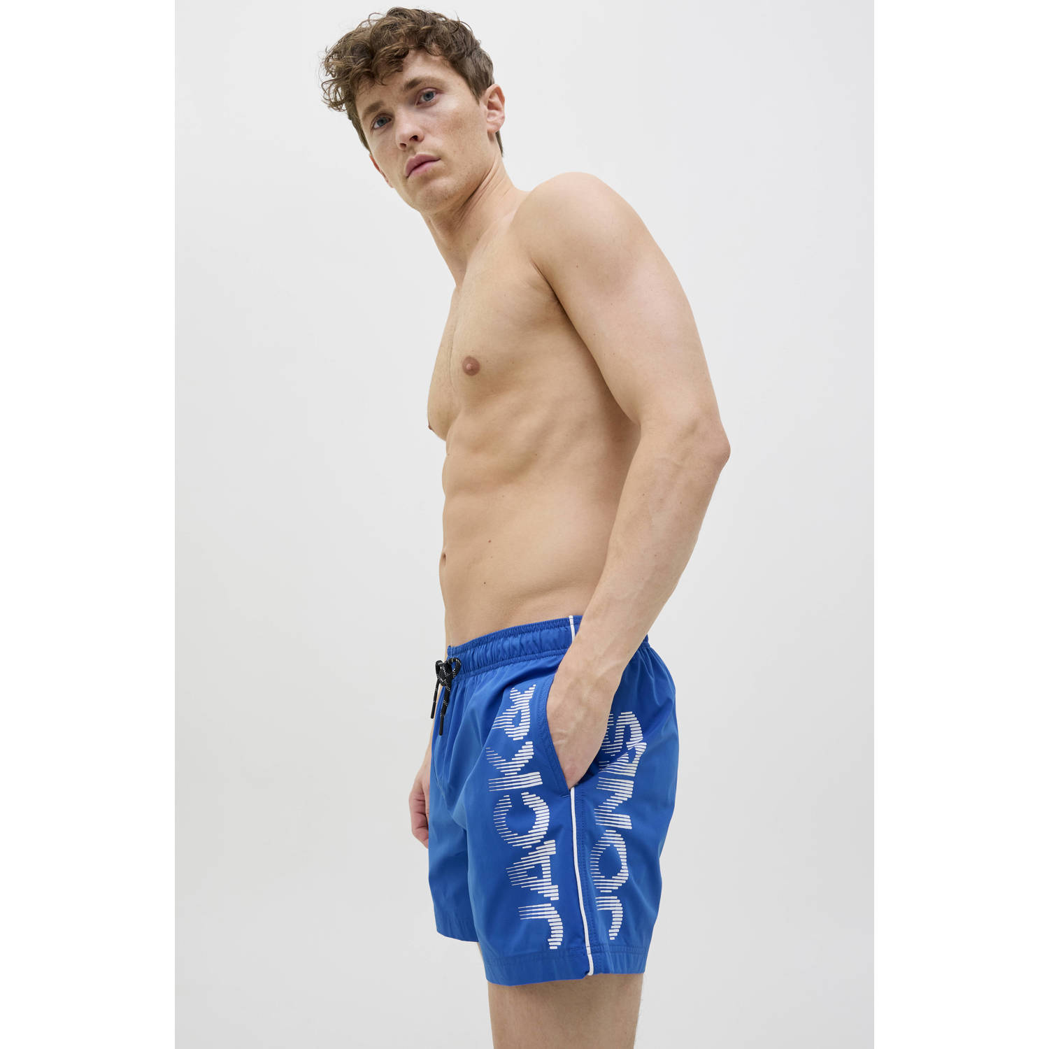 JACK & JONES PANTS STUDIO zwemshort JPSTMAUI kobaltblauw