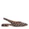 Manfield suède slingback loafers met panterprint beige/zwart
