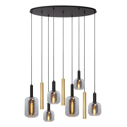 Lucide JOANET - Hanglamp - 6xE27 - Messing afbeelding