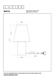 thumbnail: Lucide MACIA - Tafellamp - 1xE14 - Terracotta