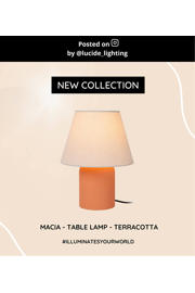thumbnail: Lucide MACIA - Tafellamp - 1xE14 - Terracotta