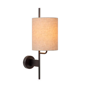 MAGIC - Wandlamp - 1xE27 - Met USB oplaadpunt - Zwart
