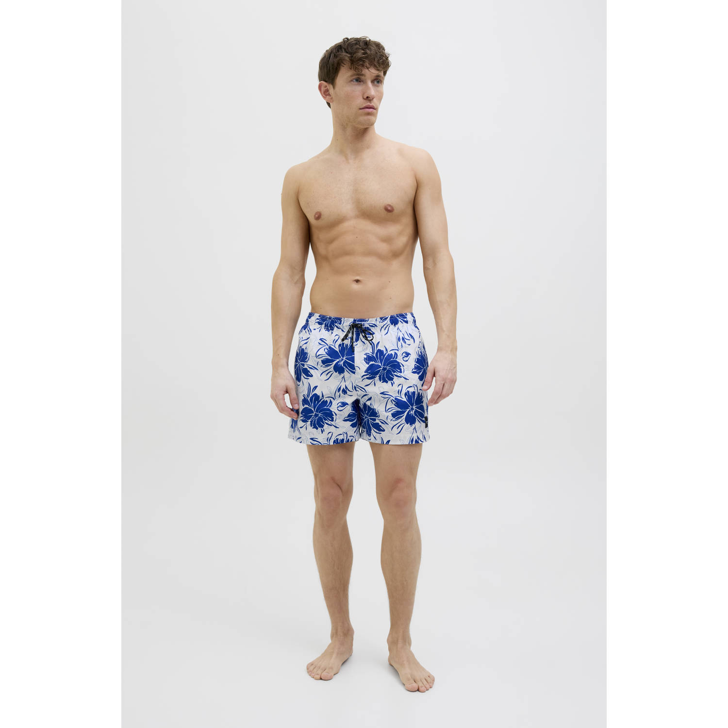 JACK & JONES PANTS STUDIO zwemshort JPSTMAUI wit blauw
