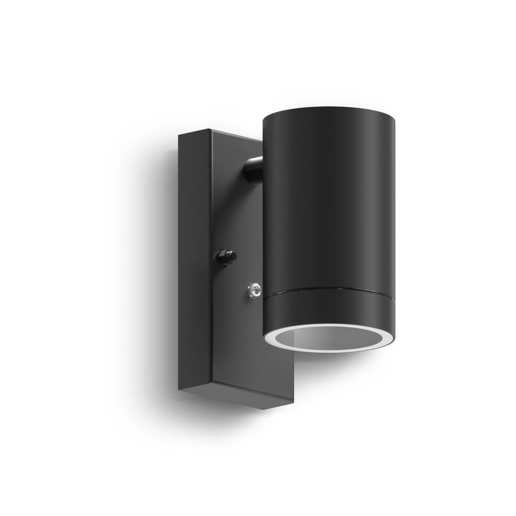 Calex wandlamp buiten Alba - rond - zwart