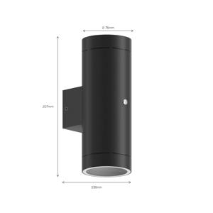 Pavia Wandlamp - 2x GU10 - Dag/Nacht Sensor 230 V