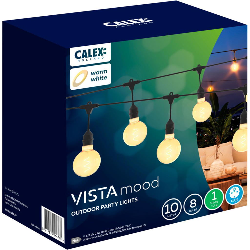 Calex Lichtsnoer XL lamp - 10M - met afstandsbediening