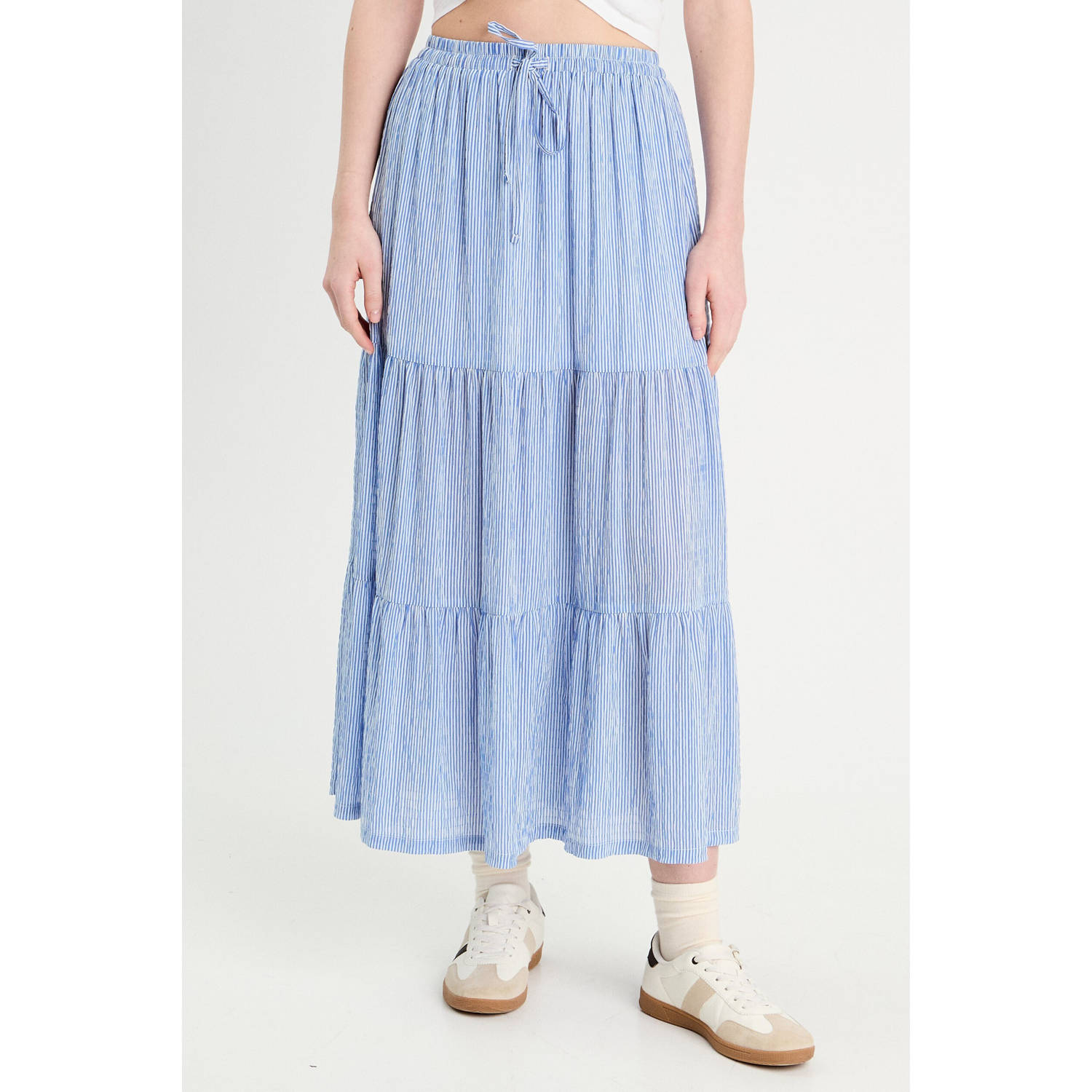 Cache midi rok blauw
