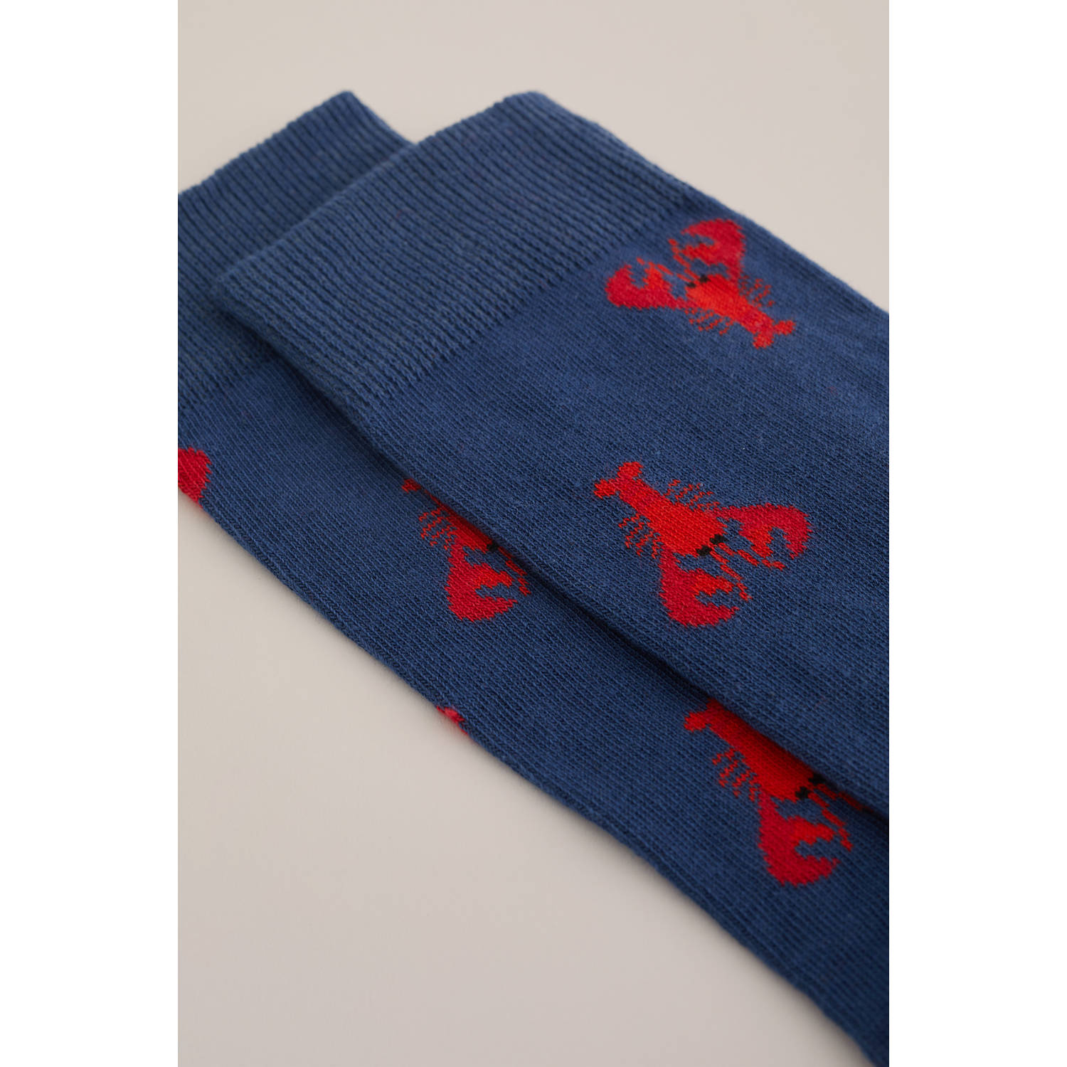 WE Fashion sokken met all over print blauw