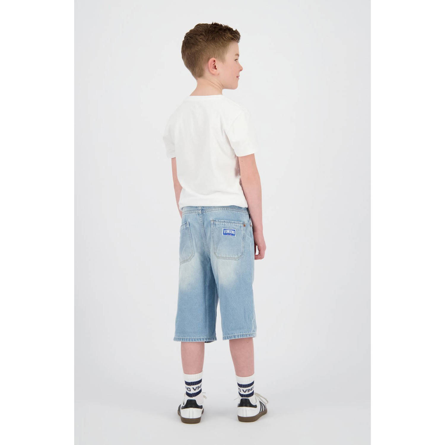 Vingino relaxed denim short light blue denim