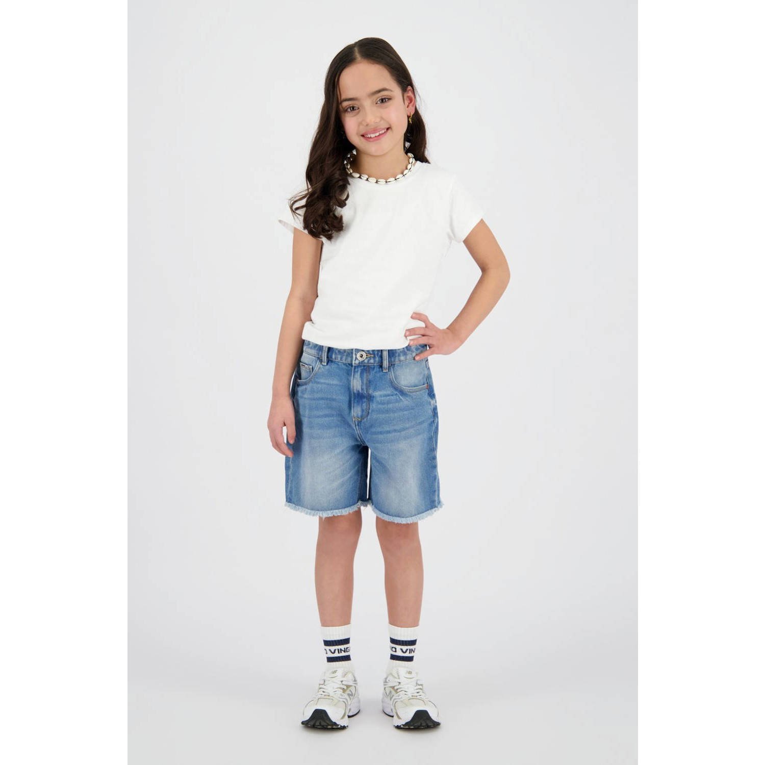 Vingino relaxed denim short medium blue denim