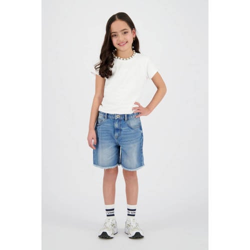 Vingino relaxed denim short medium blue denim afbeelding