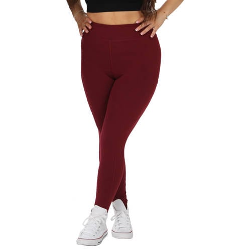 Pamela Mann Plus Size sportlegging met zakken donkerrood afbeelding