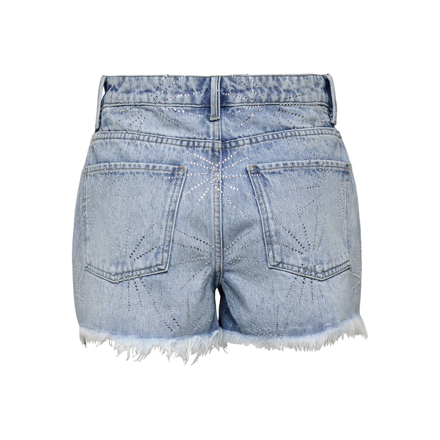 ONLY denim regular high waist denim short donkergroen
