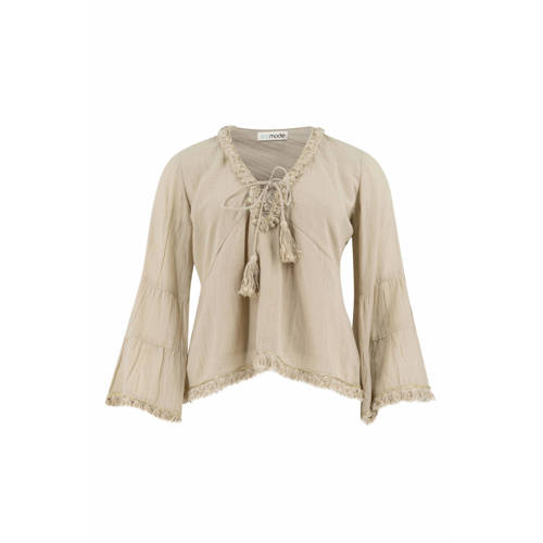 IBZmode blousetop zand afbeelding