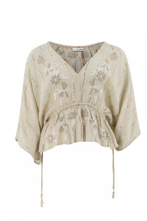 blousetop zand met lurex
