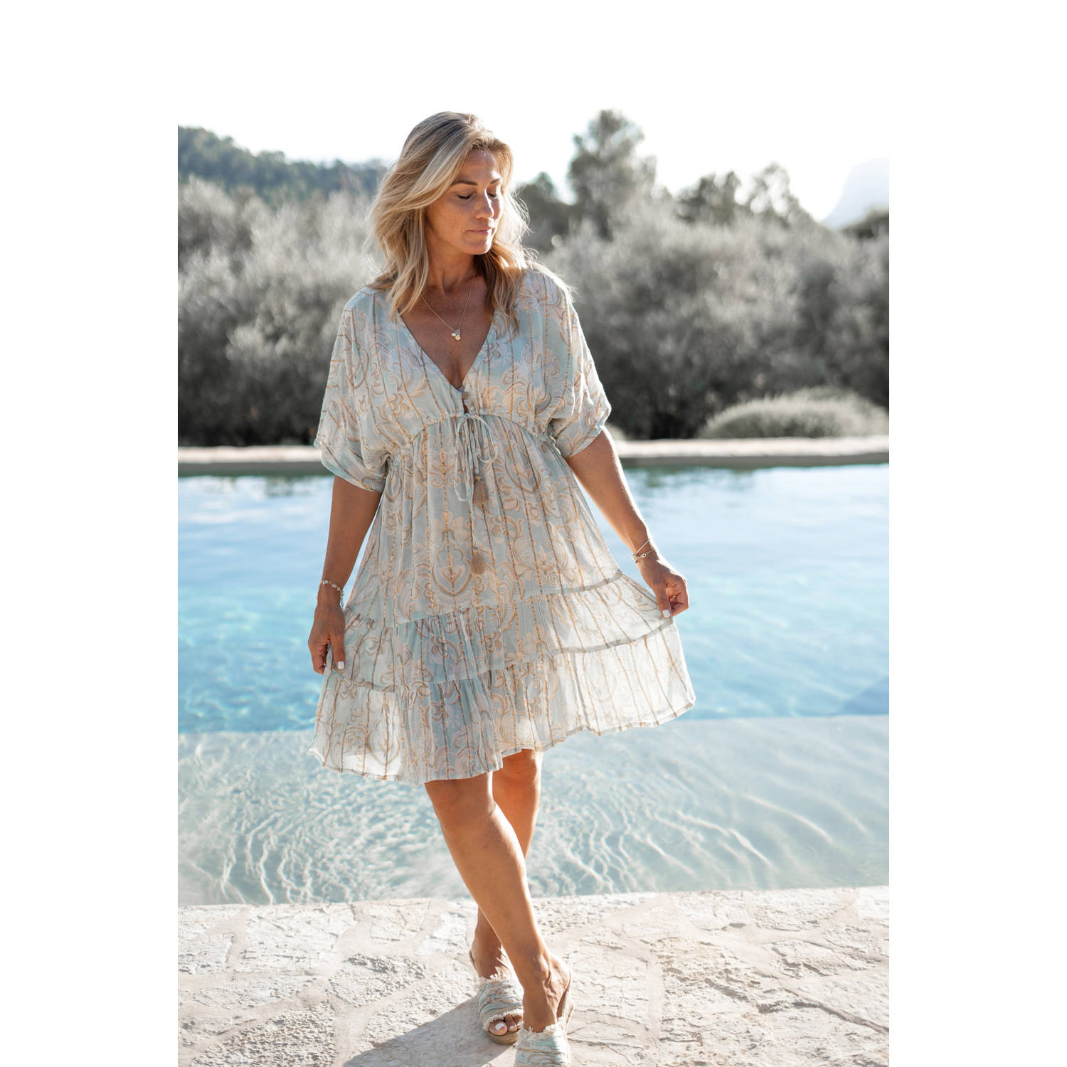 IBZmode zomerjurk blauw