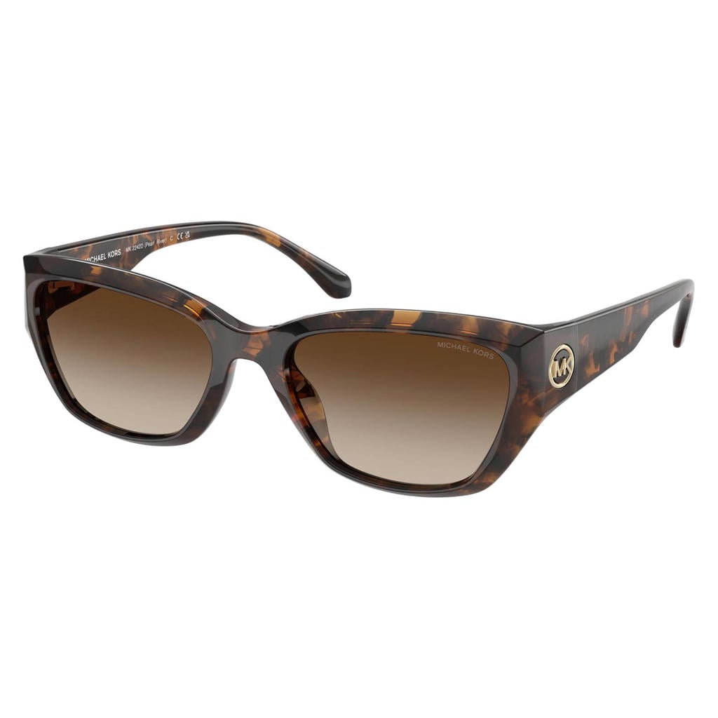Michael Kors zonnebril met tortoise print Pearl River bruin