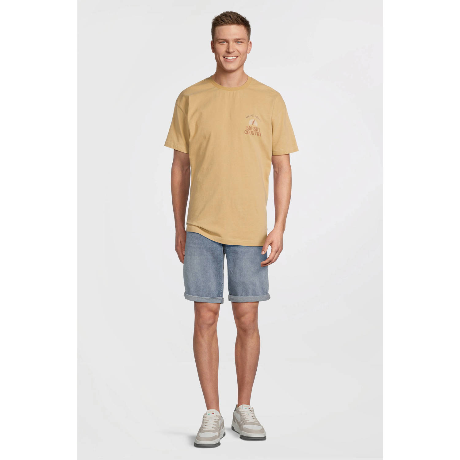 Cars slim denim short stone used