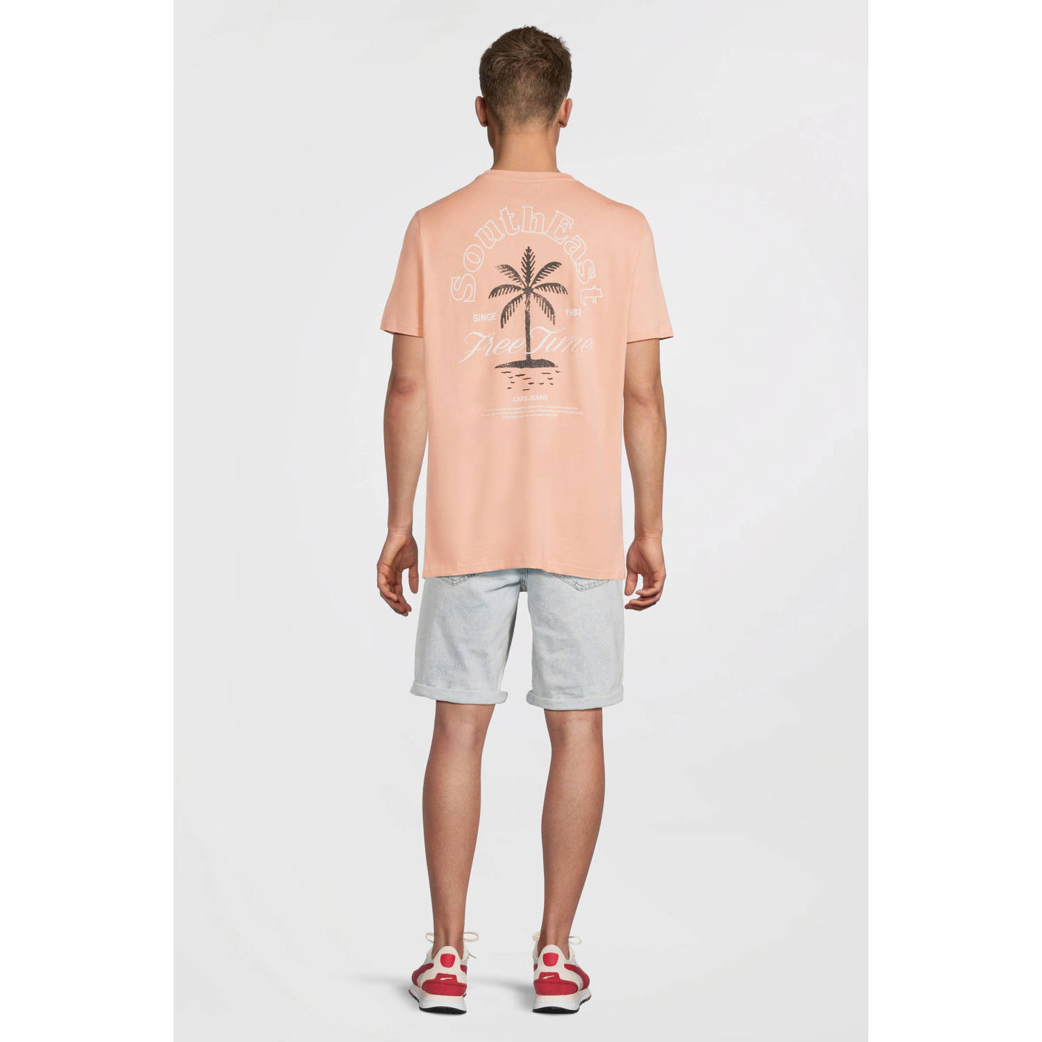 Cars slim denim short bleached used