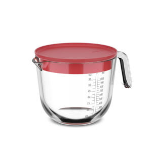 Chef it glazen maatbeker 1000 ml (met deksel)