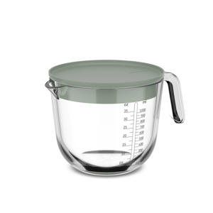 Chef it glazen maatbeker 1000 ml (met deksel)